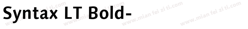 Syntax LT Bold字体转换